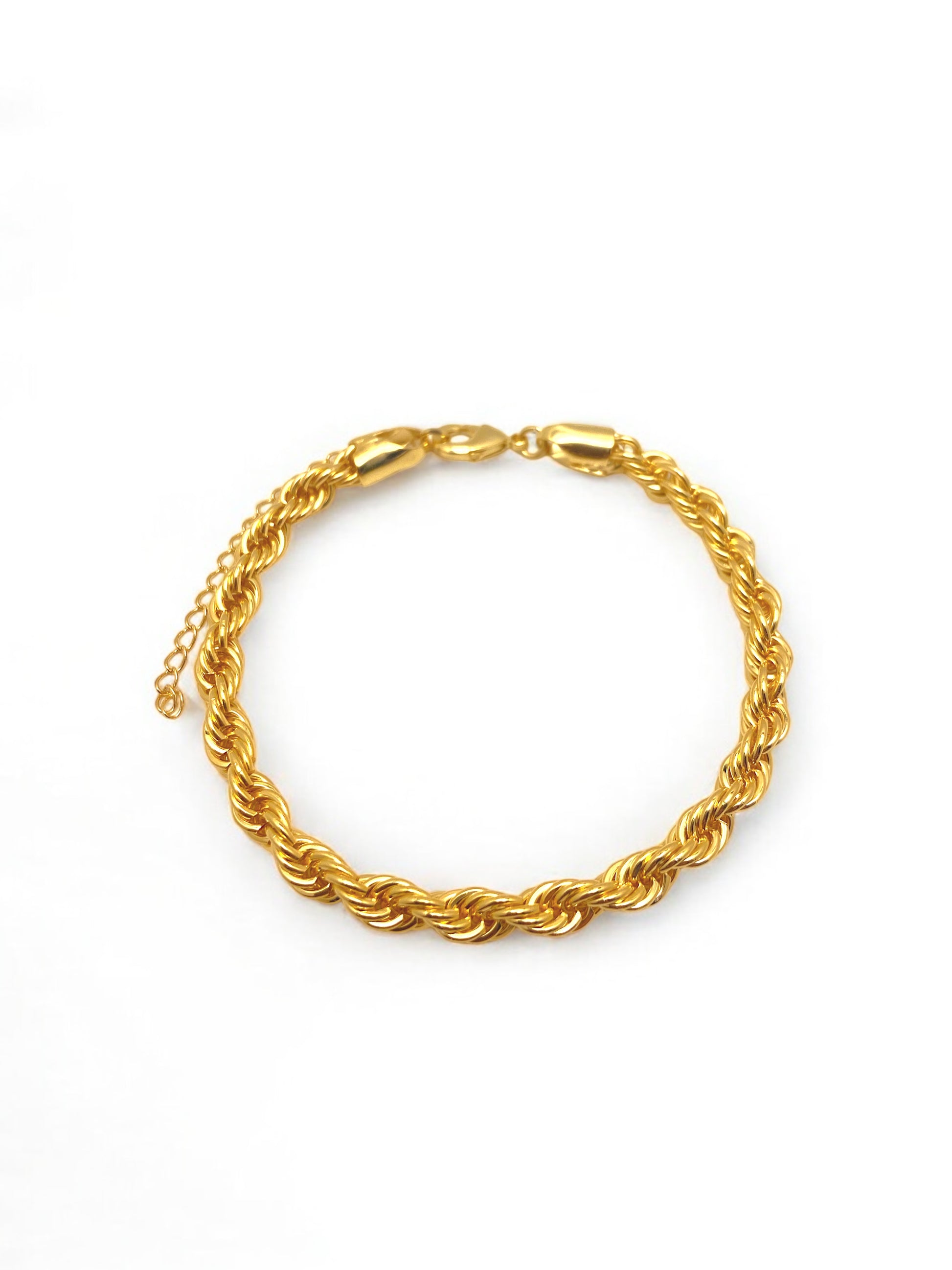 Pulseira Cordão Baiano Grosso Banhada em Ouro 18k. image 0