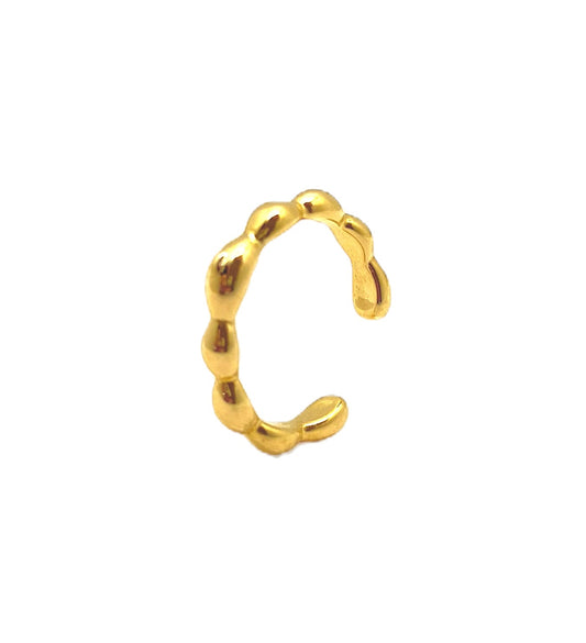 Brinco Piercing Fake Liso Banhado em Ouro 18k image 0