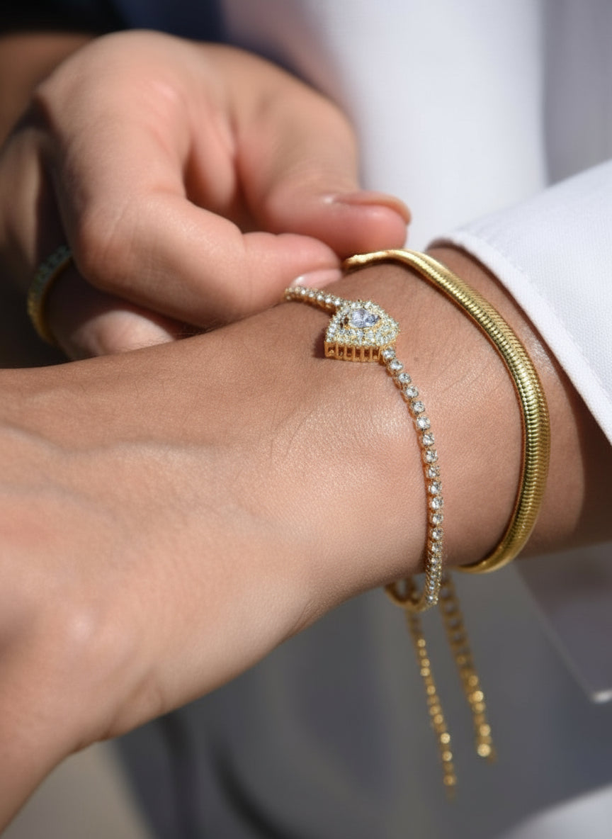 Pulseira Malha Snake Banhada em Ouro 18k image 1