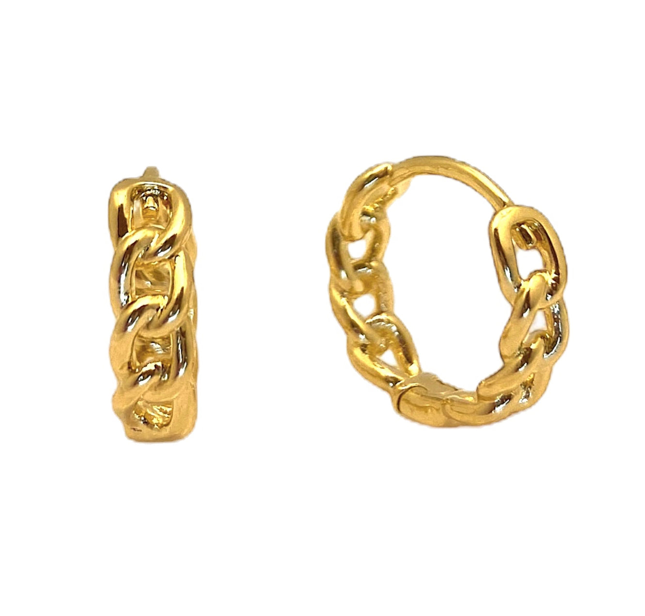 Brinco Argola Grumet Banhada em Ouro 18k image 0