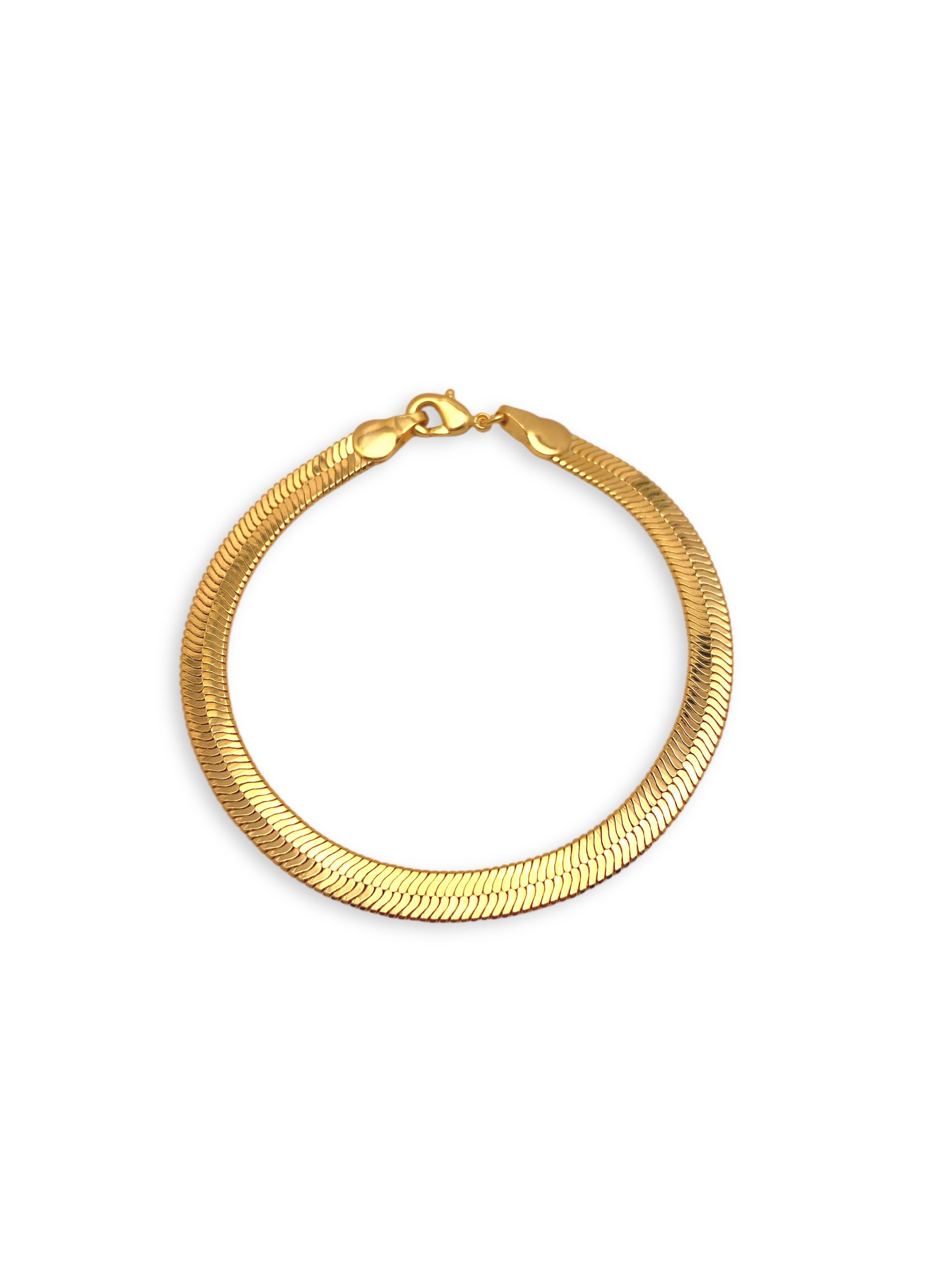 Pulseira Fita Grossa Banhada em Ouro 18k image 0