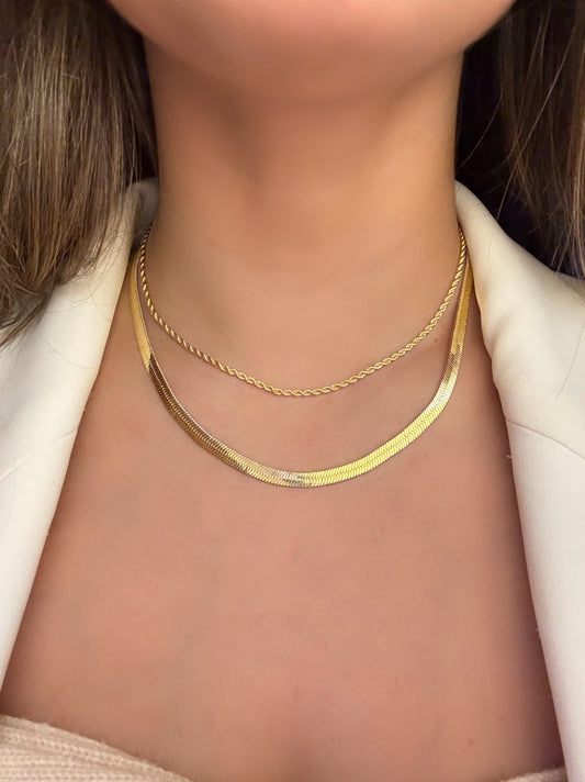 Colar Cordão Baiano Fino 2MM Banhado em Ouro 18k - 40CM | Victoria Ferrarini