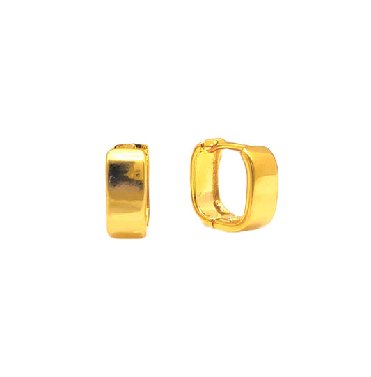 Brinco Argola Quadrada Banhada em Ouro 18k image 0