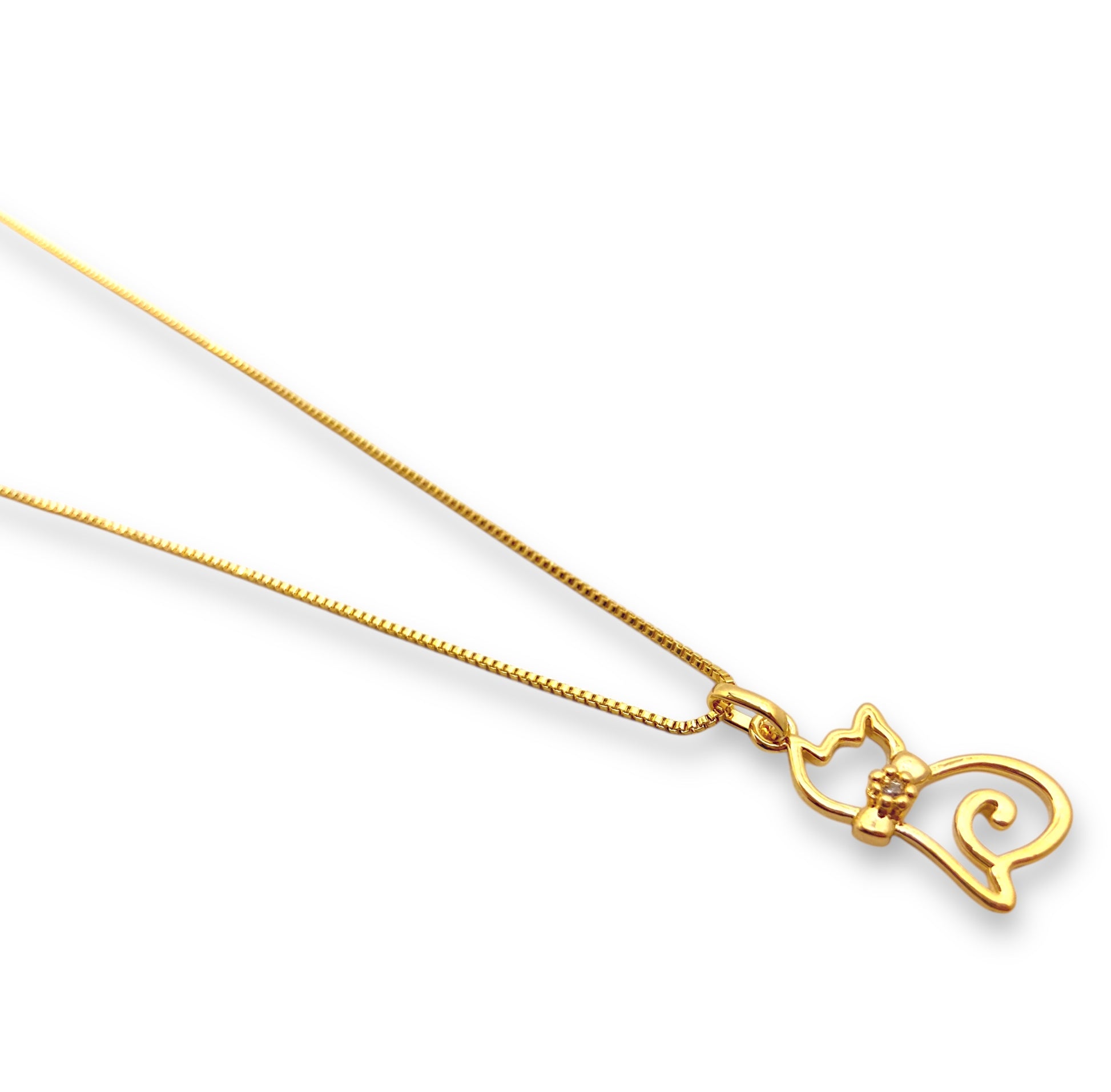 Colar Mãe de Pet Gato Vazado - 40cm image 0