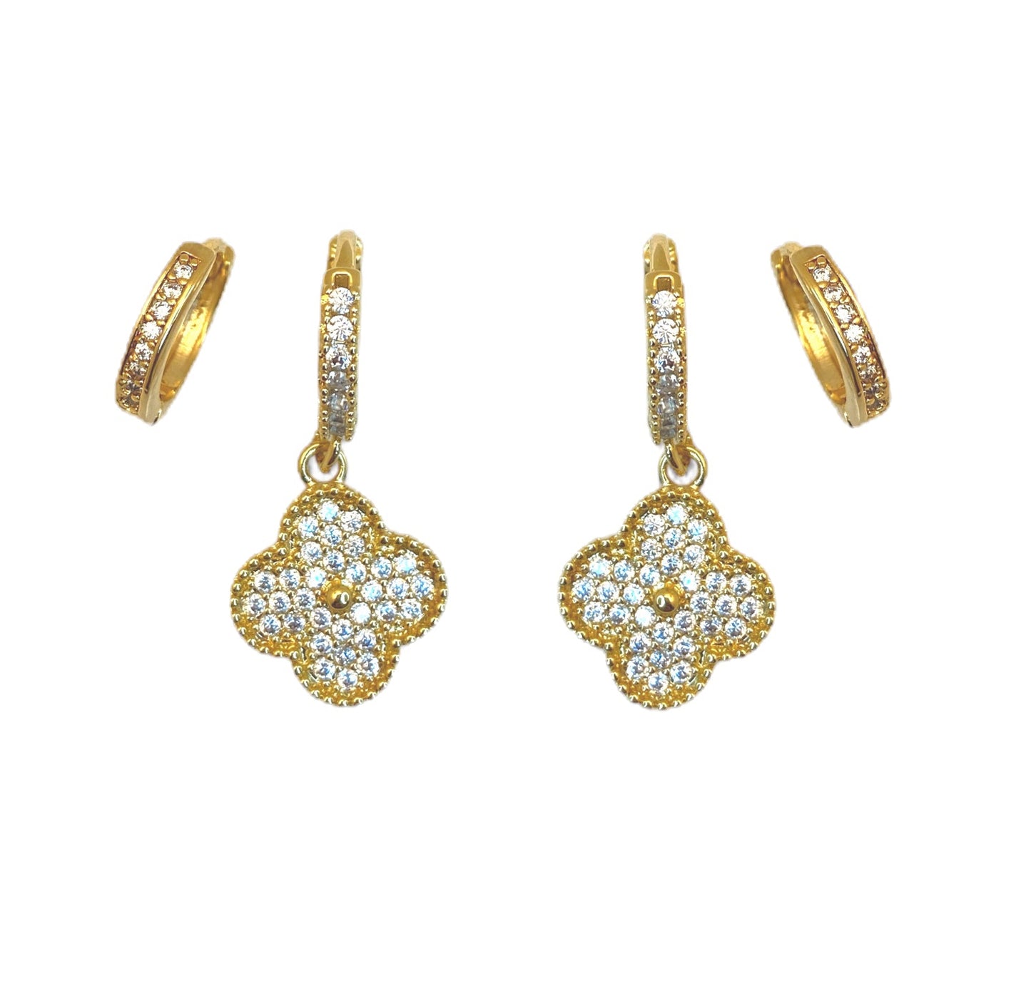 Brinco Duo Inspiração Banhado em Ouro 18k image 0