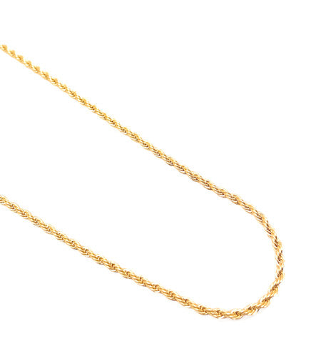 Colar Cordão Baiano Fino 2MM Banhado em Ouro 18k - 40CM | Victoria Ferrarini
