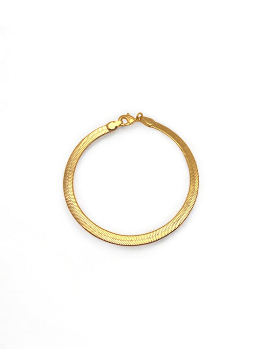 Pulseira Fita Média Banhada em Ouro 18k image 0