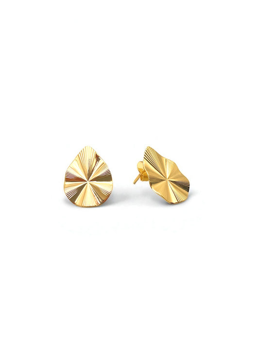 Brinco Gota Diamantado Banhado em Ouro 18K