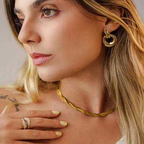 Anel Ajustável Madrepérola Stella