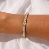 Bracelete com Pedras em Tom Cristal Antonie
