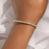 Bracelete com Pedras em Tom Cristal Antonie