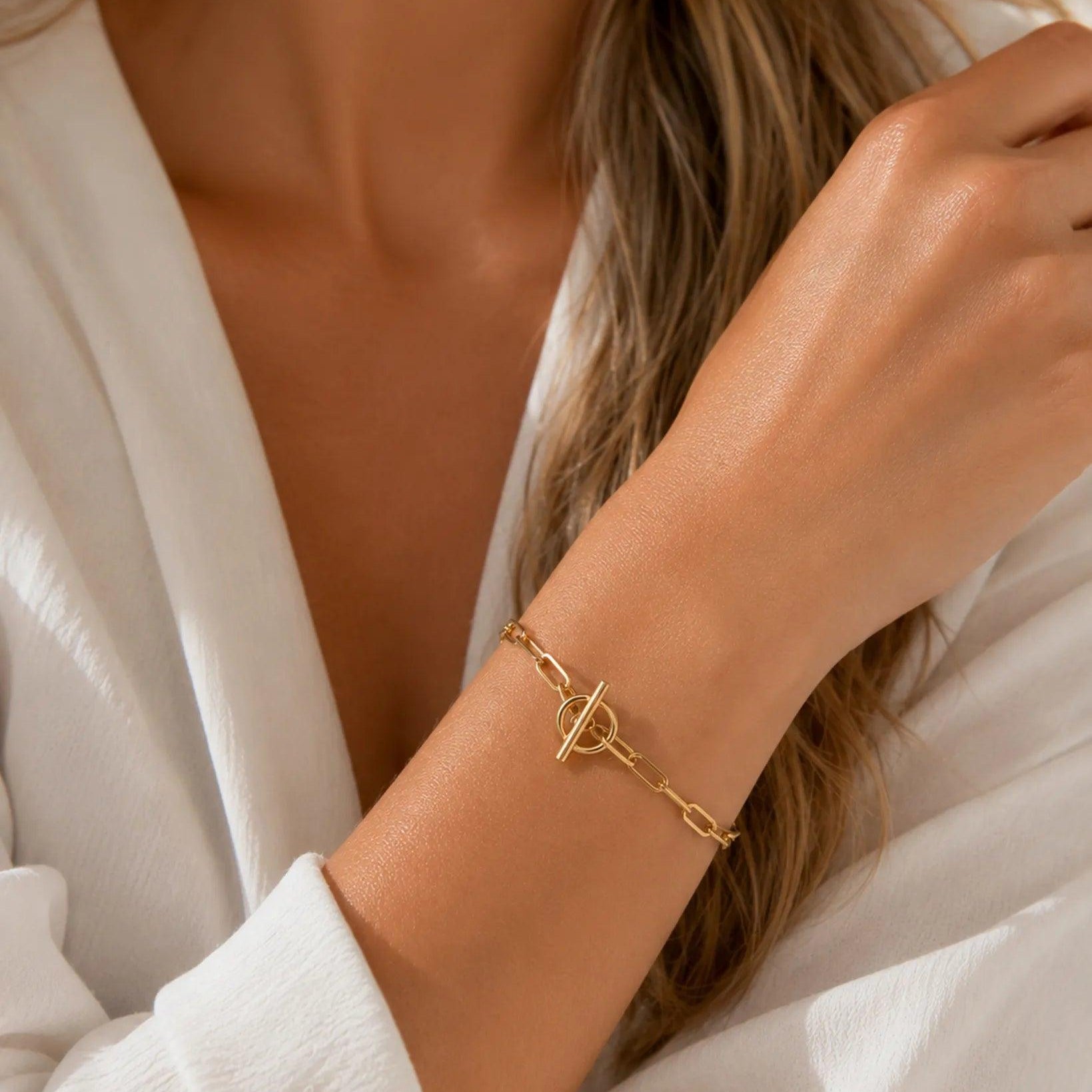 Pulseira em Elos com Fecho Moderno