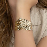 Bracelete Texturizado Golden Bold