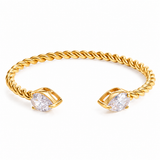 Bracelete Ajustável com Gotas de Zircônias