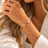 Bracelete Ajustável com Gotas de Zircônias