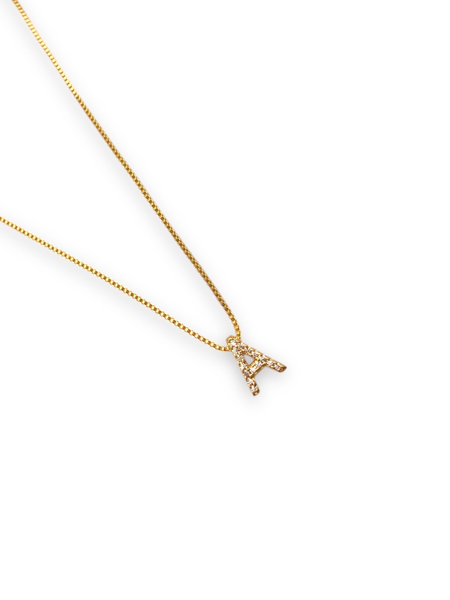 Colar Choker com Inicial, Banhado em Ouro 18K - 40cm + extensor