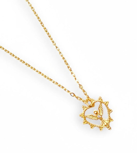 COLAR CORAÇÃO DIVINO ESPÍRITO SANTO