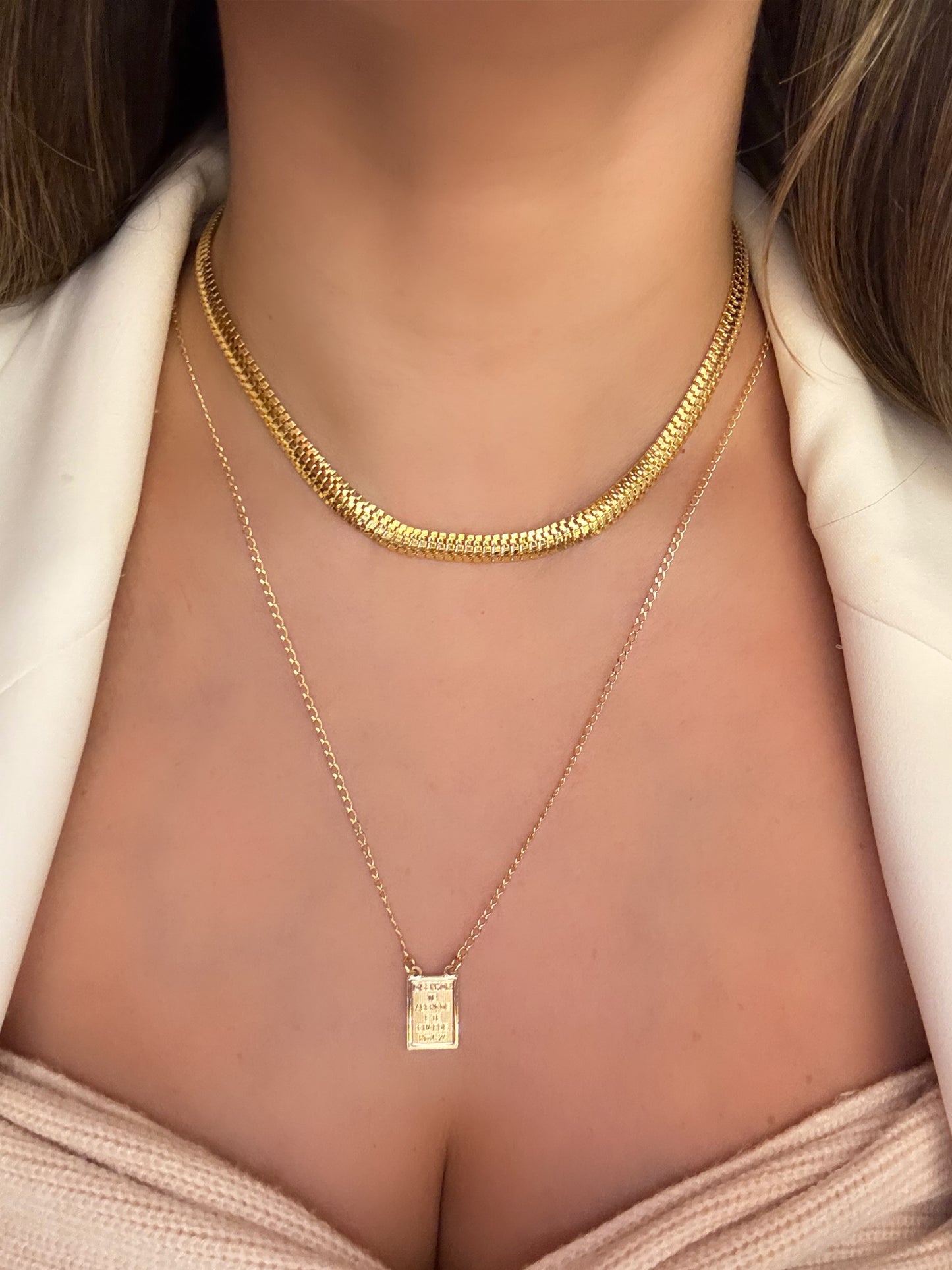 Colar Corrente Malha Italiana Banhada em Ouro 18k - 40cm + extensor