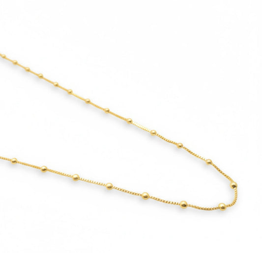 Colar Choker Esferas Banhado em Ouro 18k - 45cm image 0