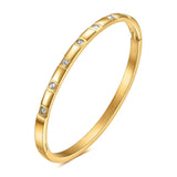 Bracelete com Pedras em Tom Cristal Manuela