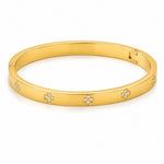 Bracelete em Trevo de Zircônia Cristal