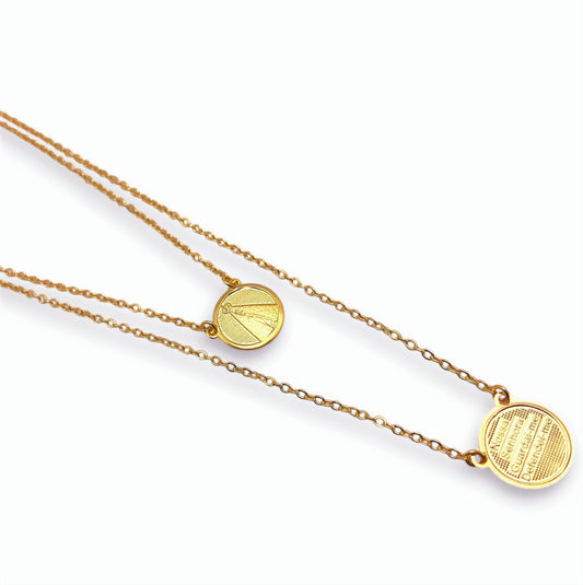 Escapulário Nossa Senhora Aparecida Banhado em Ouro 18K - 60cm image 0