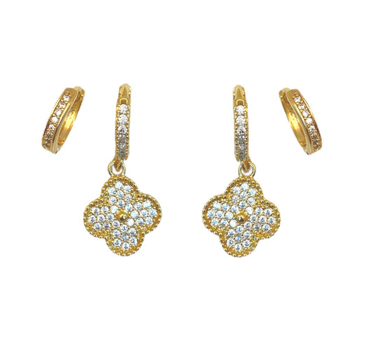 Brinco Duo Inspiração Banhado em Ouro 18k image 0