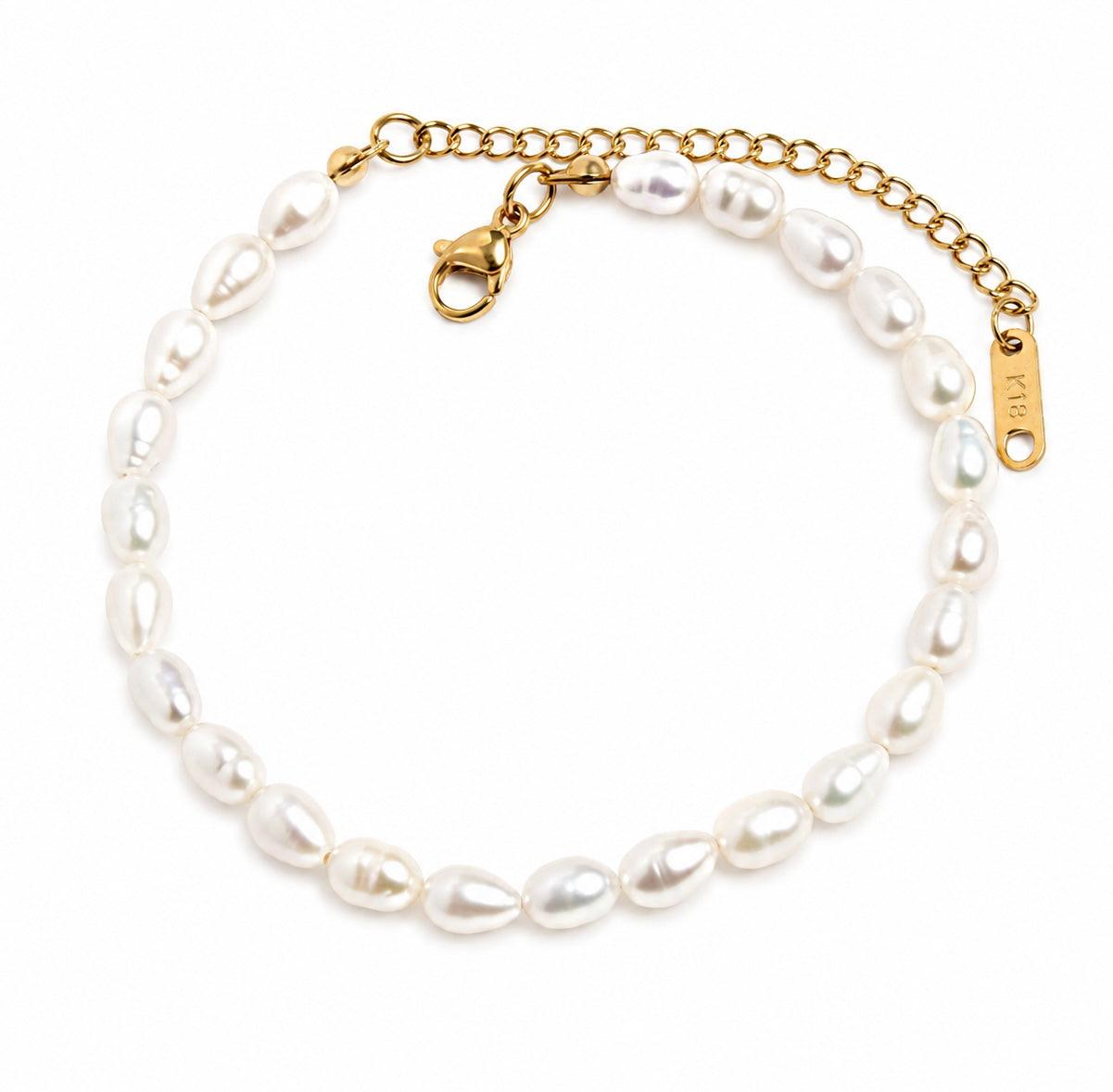 Pulseira Pérolas de Arroz Naturais